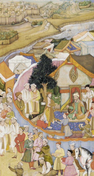 Daud Receives a Robe of Honor from Munim Khan (Illustration from a Dictionary) by Hiranand